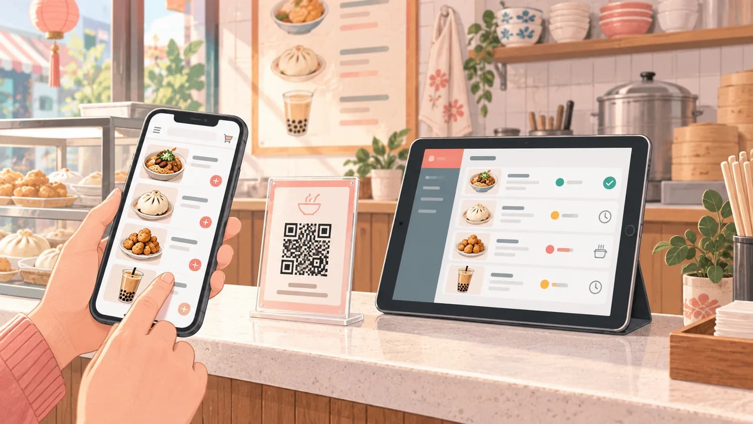 小吃店手機點餐系統輔導上線｜限額 5 店－提案主視覺